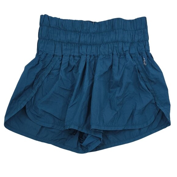 Free People FP Movement Womens Blue High Waist Running Shorts, S - Picture 1 of 5